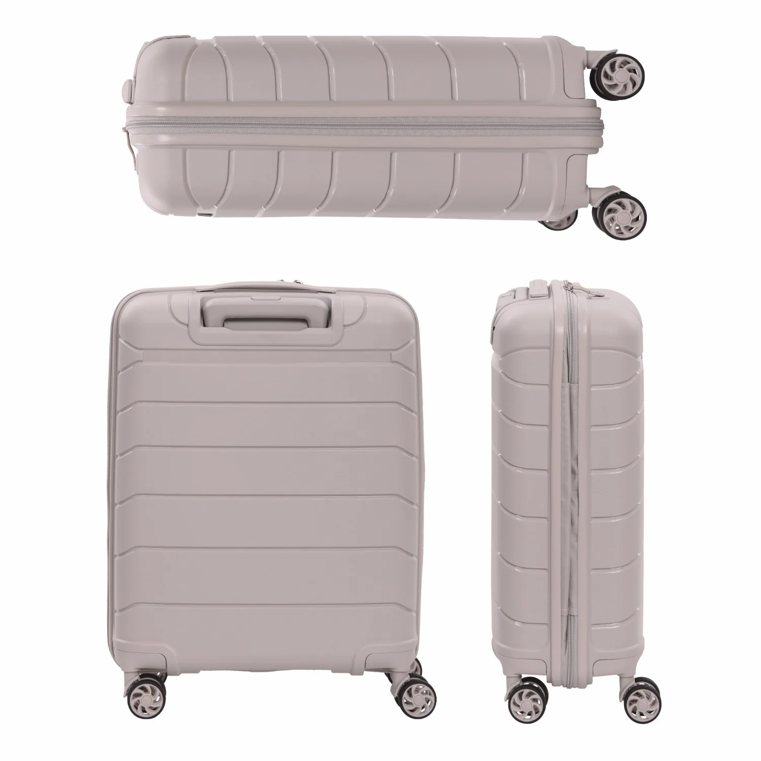 Aerolite Premium PP 3-Piece Luggage Set, Lightweight Polypropylene Hard Shell Suitcases with 4 Dual Spinner Wheels & TSA Lock, Expandable Cabin (21”), Medium (24”), Large (28”), Expandable Carry-On Case Included – Cream - Image 8