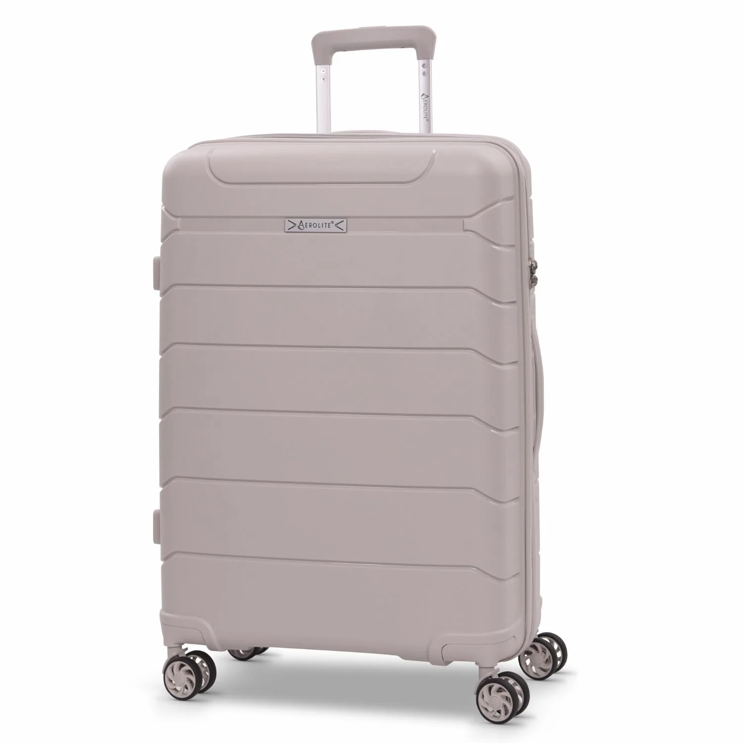 Aerolite Premium PP 3-Piece Luggage Set, Lightweight Polypropylene Hard Shell Suitcases with 4 Dual Spinner Wheels & TSA Lock, Expandable Cabin (21”), Medium (24”), Large (28”), Expandable Carry-On Case Included – Cream - Image 9