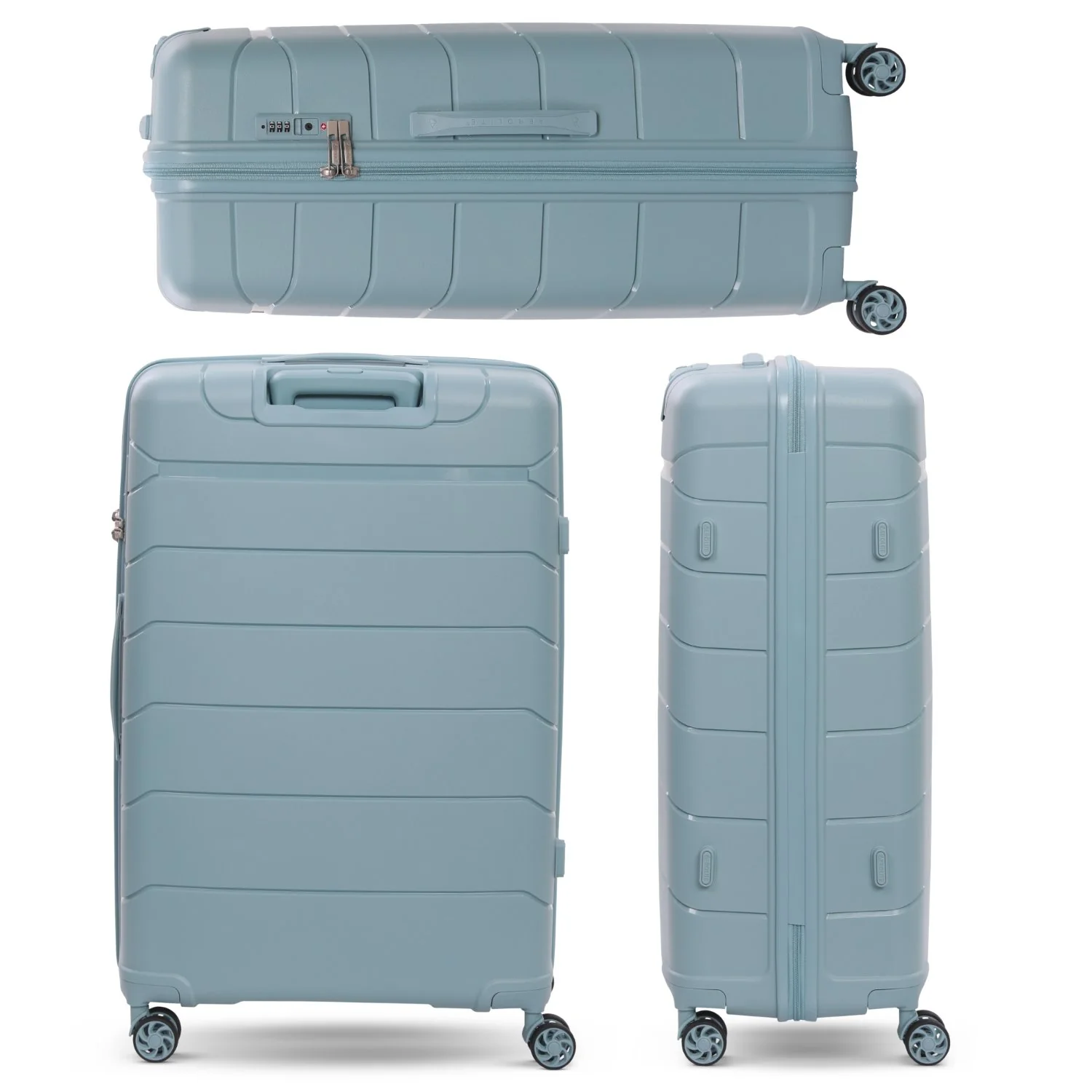 Aerolite Premium PP 3-Piece Luggage Set, Lightweight Polypropylene Hard Shell Suitcases with 4 Dual Spinner Wheels & TSA Lock, Expandable Cabin (21”), Medium (24”), Large (28”), Expandable Carry-On Case Included – Sage - Image 19