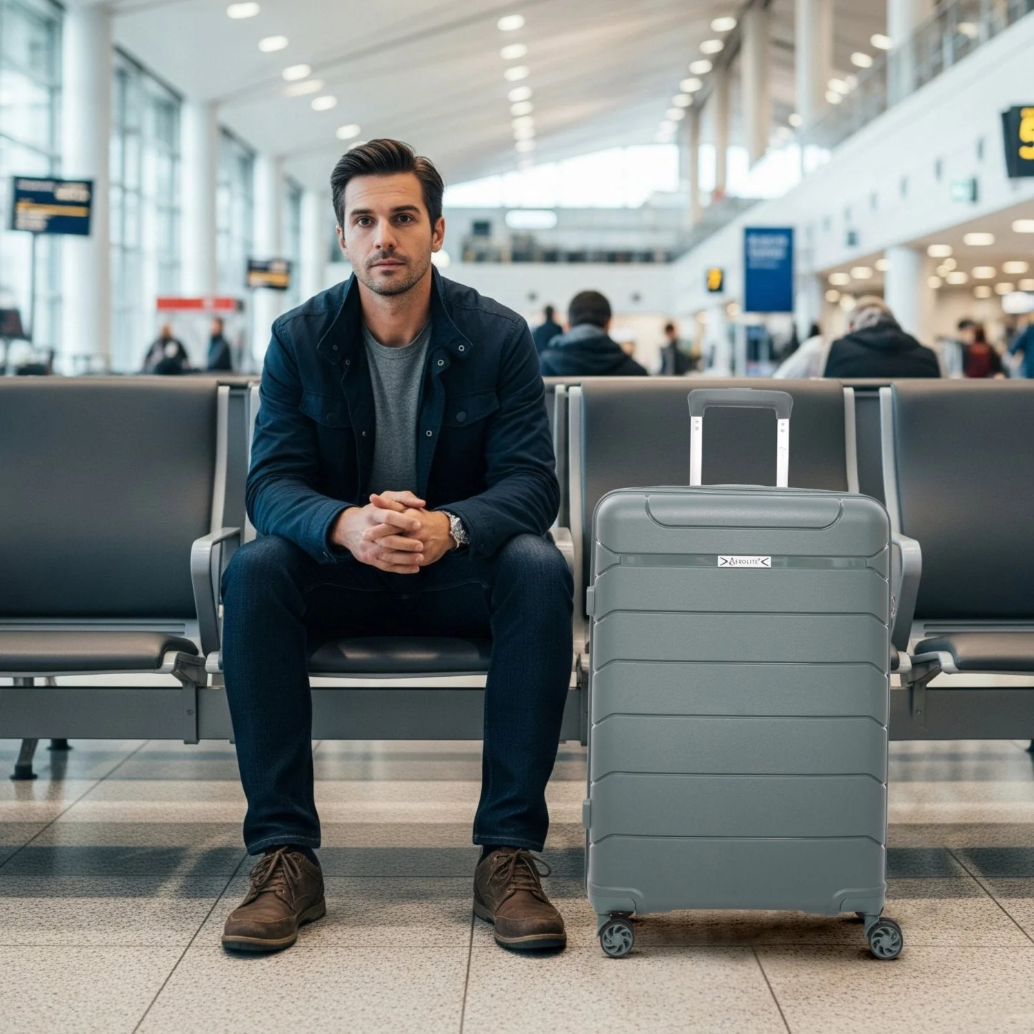 Aerolite Premium PP 4 Piece Hard Shell 4 Dual Wheel Spinner Travel Luggage Suitcase Set , Expandable Cabin + Medium + Large + Extra Large - Dark Green - Image 13