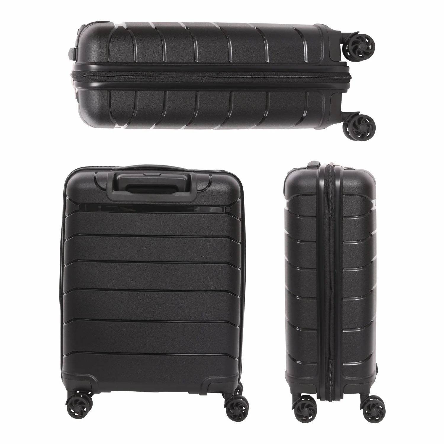 Aerolite Premium PP Expandable Cabin Suitcase 55x40x20cm to 55x40x23cm, Ryanair & Wizz Air Priority Max Size, Lightweight Polypropylene Hard Shell Carry-On with 4 Wheels & TSA Lock - Black - Image 7