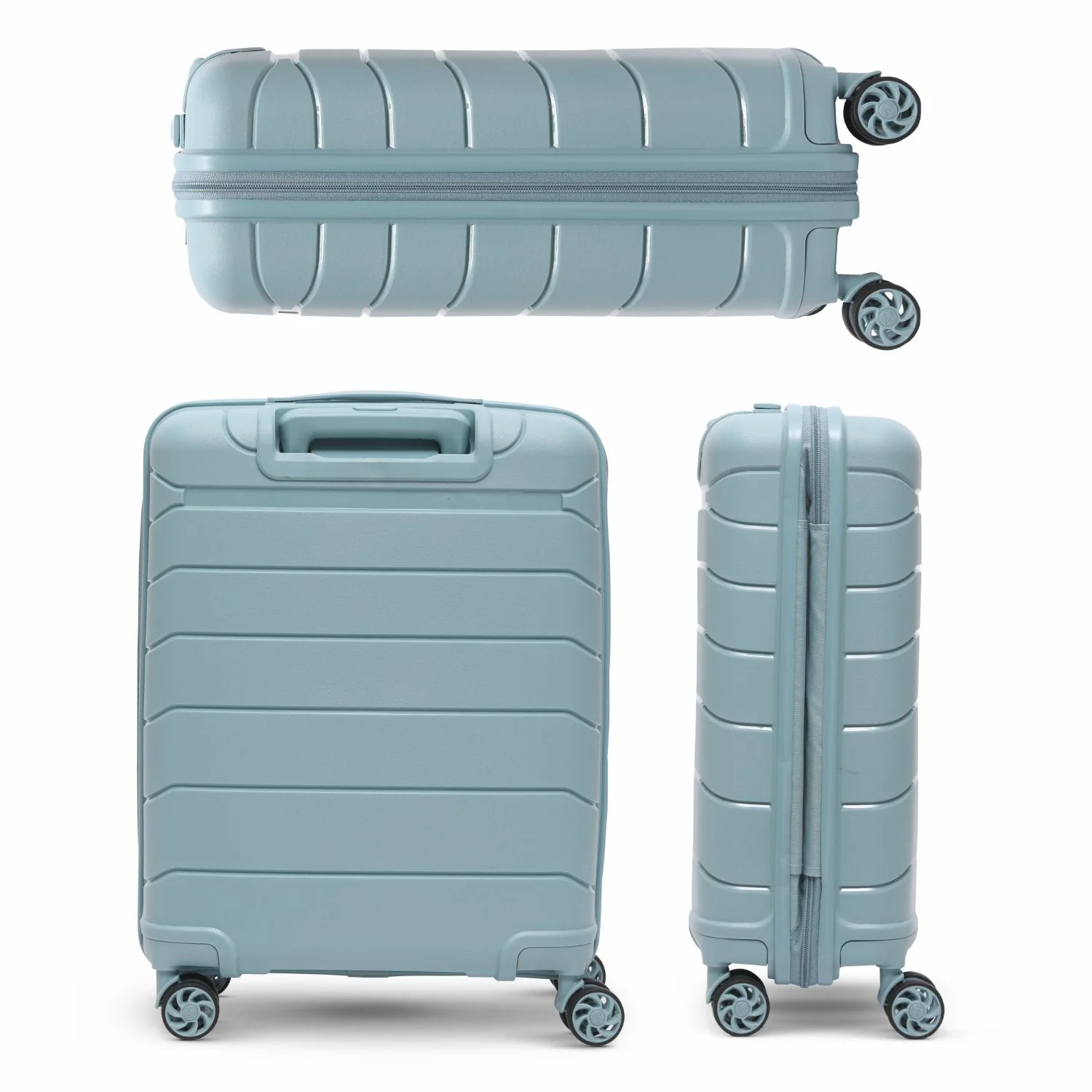 Aerolite Premium PP Expandable Cabin Suitcase 55x40x20cm to 55x40x23cm, Ryanair & Wizz Air Priority Max Size, Lightweight Polypropylene Hard Shell Carry-On with 4 Wheels & TSA Lock - Sage - Image 7