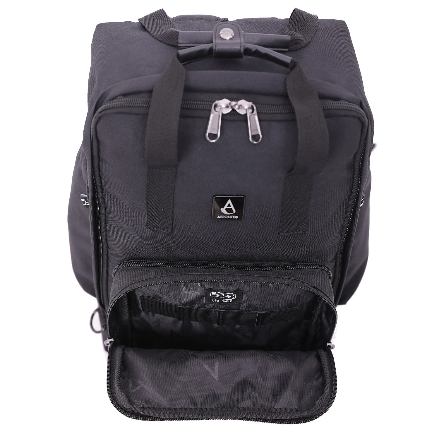 Aerolite 45x36x20 Easyjet Maximum Size Backpack With Removable Small Carry Pouch Recycled Eco-Friendly Shower-Resistant Cabin Luggage Approved Travel Carry On Flight Rucksack with 10 Year Warranty - Image 12