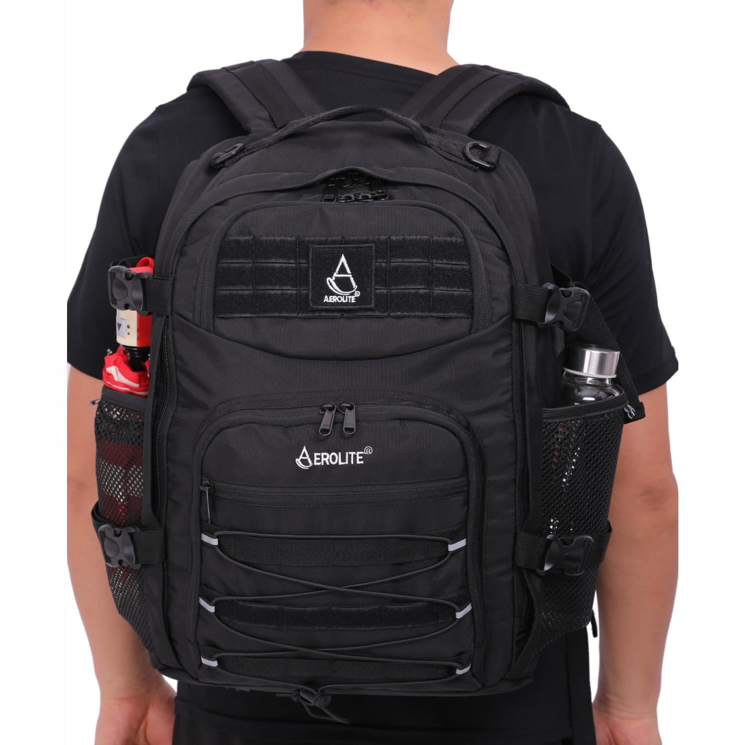 Aerolite 45x36x20 Easyjet Maximum Size Backpack With Removable Small Carry Pouch Recycled Eco-Friendly Shower-Resistant Cabin Luggage Approved Travel Carry On Flight Rucksack with 10 Year Warranty - Image 10