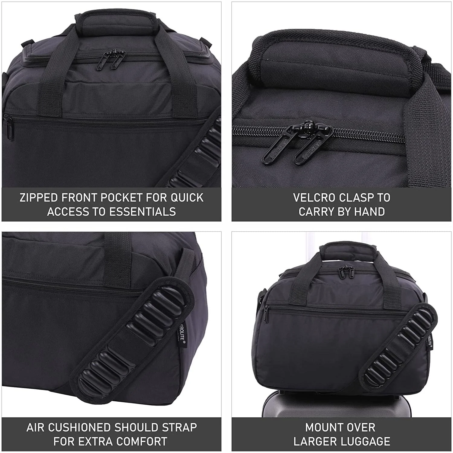 Aerolite 40x30x20 Wizz Air Maximum Size Cabin Bags with 5 Year Guarantee Foldable Carry On Premium Bag Holdall Small Lightweight Cabin Luggage Under seat Flight Travel Duffel Bag - Image 4