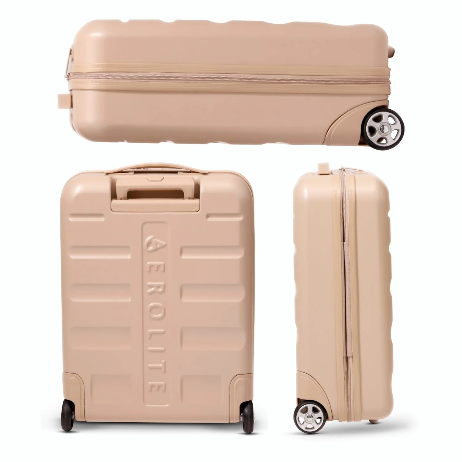 Aerolite Expandable Cabin Suitcase 55x40x20cm Ryanair Priority Max Size, Expands to 55x40x23cm for Lufthansa & Wizz Air Priority, Hard Shell 2-Wheel Carry-On Trolley with TSA Lock, 40–46L Capacity, Beige - Image 7