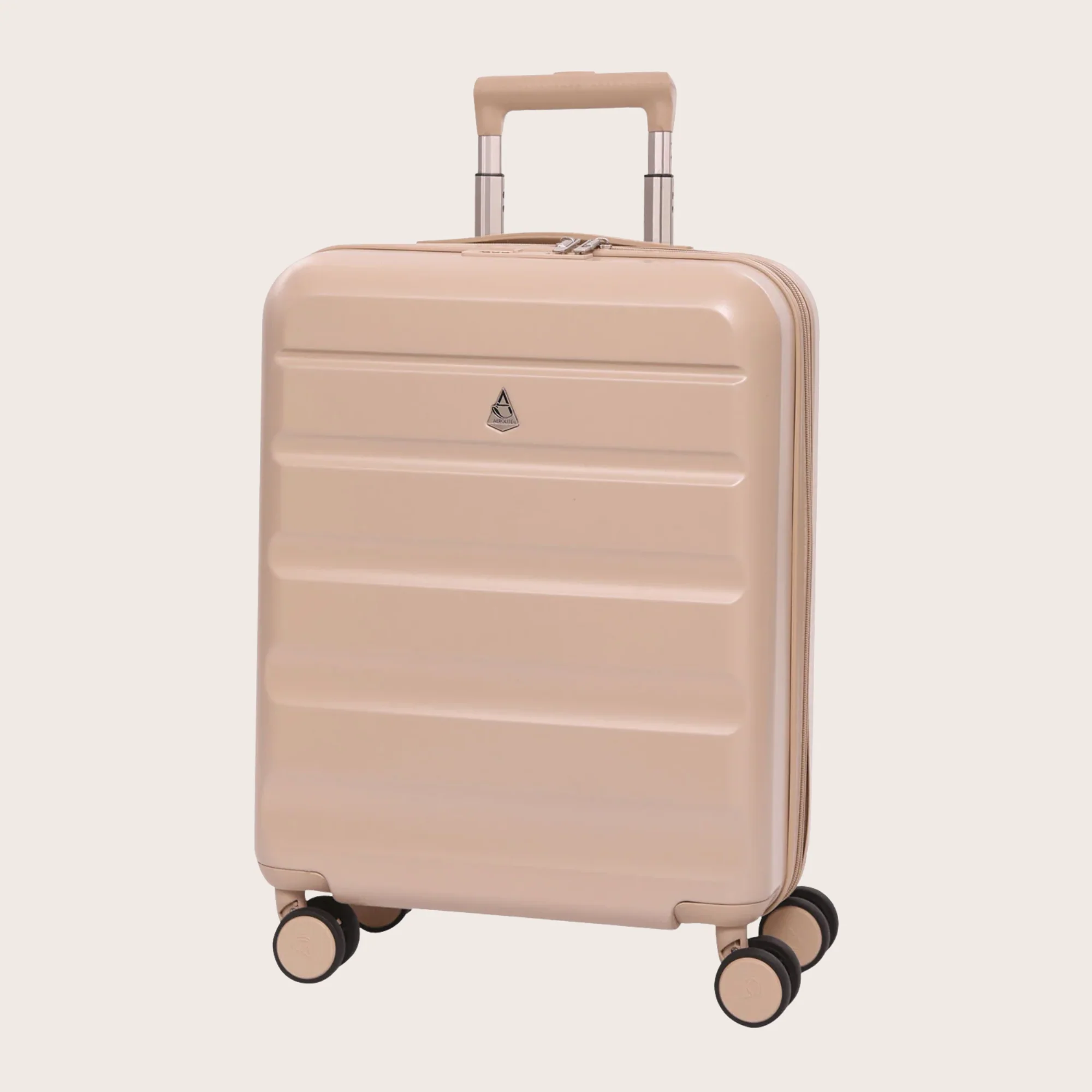 Aerolite Expandable 55x40x20cm to 55x40x23cm Ryanair Priority, Wizz Air Priority, Lufthansa Max Size Lightweight Hard Shell Carry On Hand Cabin Luggage Suitcase with 4 Wheels (BEIGE) - Image 8