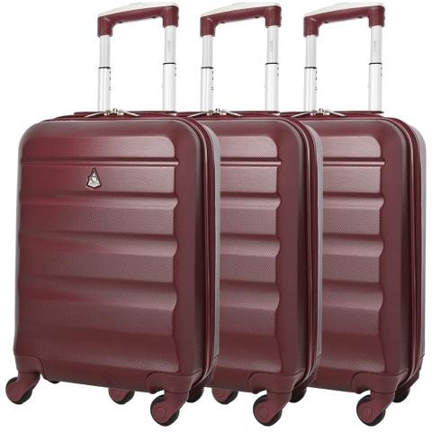 Aerolite (55x35x20cm) Lightweight Hard Shell Cabin Hand Luggage (x3 Set) - Image 3
