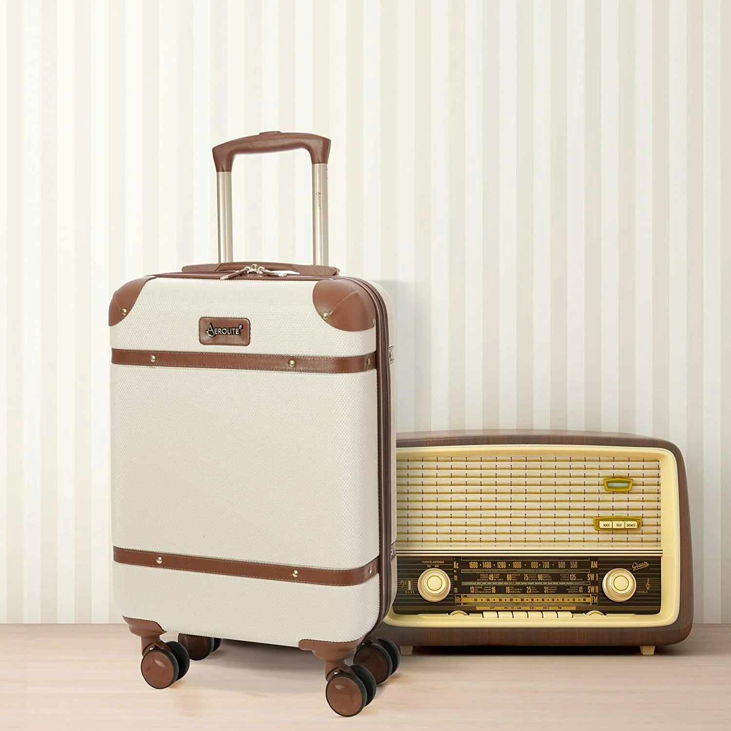 Aerolite Vintage Classic (55x35x20cm) Lightweight Hard Shell Cabin Hand Luggage, Approved For Ryanair, easyJet, British Airways, Delta, Lufthansa, Norwegian, Jet2, Virgin Atlantic and many more! - Image 12
