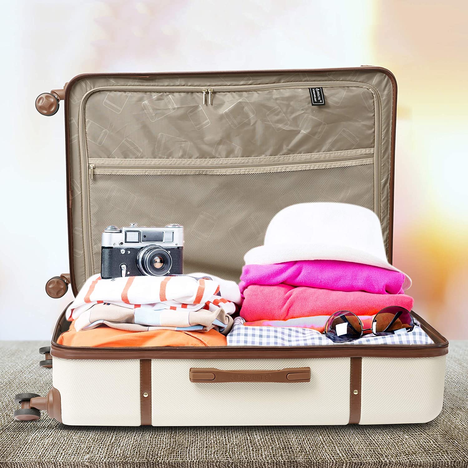 Aerolite Vintage Classic (55x35x20cm) Lightweight Hard Shell Cabin Hand Luggage, Approved For Ryanair, easyJet, British Airways, Delta, Lufthansa, Norwegian, Jet2, Virgin Atlantic and many more! - Image 18
