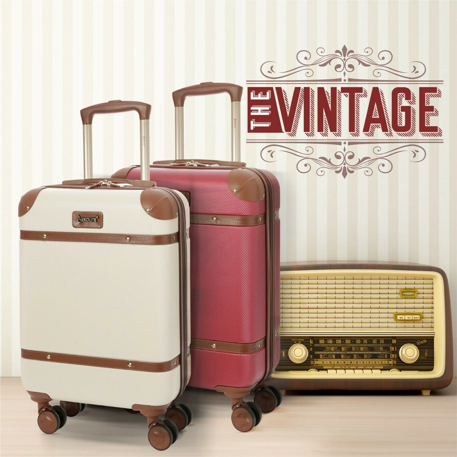 Aerolite Vintage Classic (55x35x20cm) Lightweight Hard Shell Cabin Hand Luggage, Approved For Ryanair, easyJet, British Airways, Delta, Lufthansa, Norwegian, Jet2, Virgin Atlantic and many more! - Image 29
