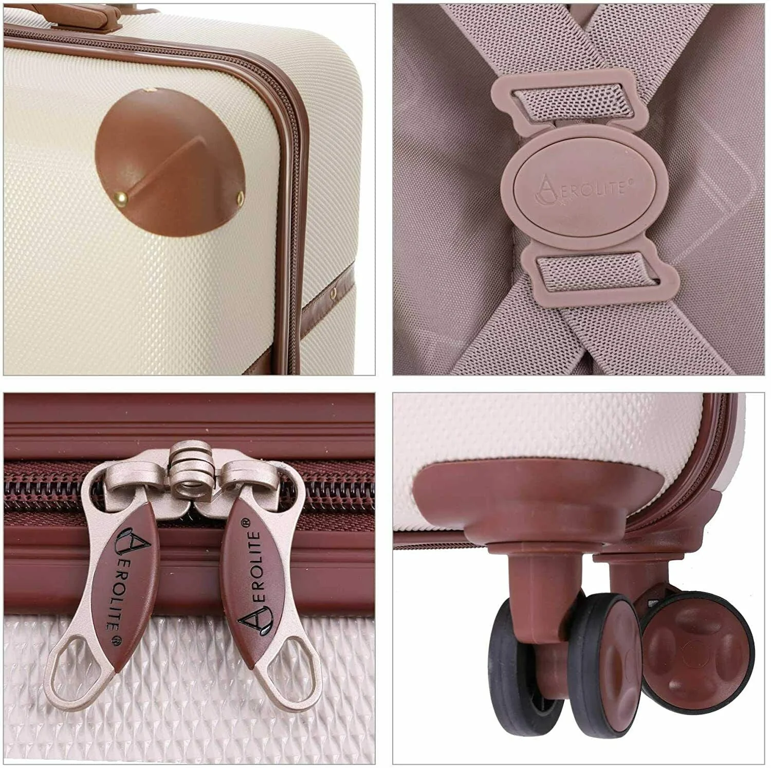 Aerolite Vintage Classic (55x35x20cm) Lightweight Hard Shell Cabin Hand Luggage, Approved For Ryanair, easyJet, British Airways, Delta, Lufthansa, Norwegian, Jet2, Virgin Atlantic and many more! - Image 9