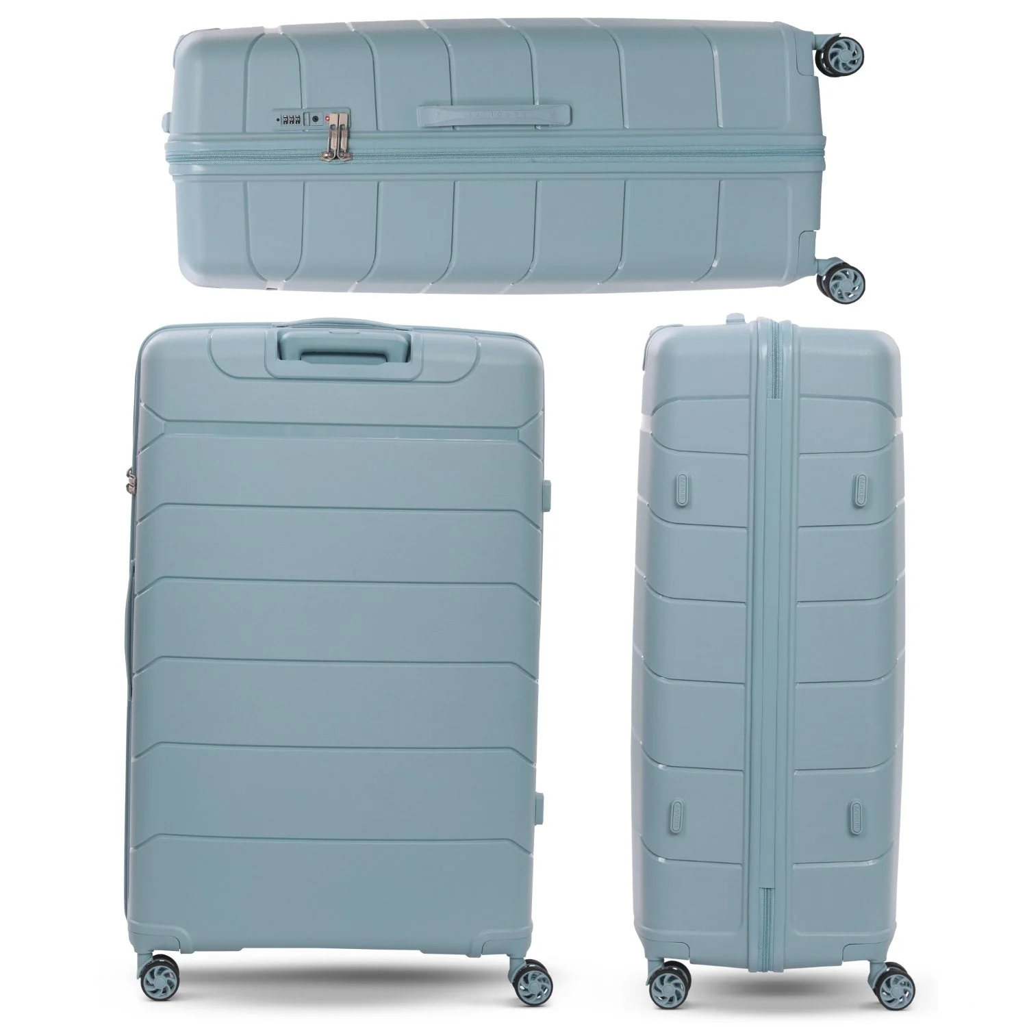 Aerolite XL 32in (144L) Lightweight Polypropylene Hard Shell Suitcase, Extra Large Check-In Luggage with 4 Spinner Wheels, TSA Lock, Waterproof Pocket - Sage - Image 5