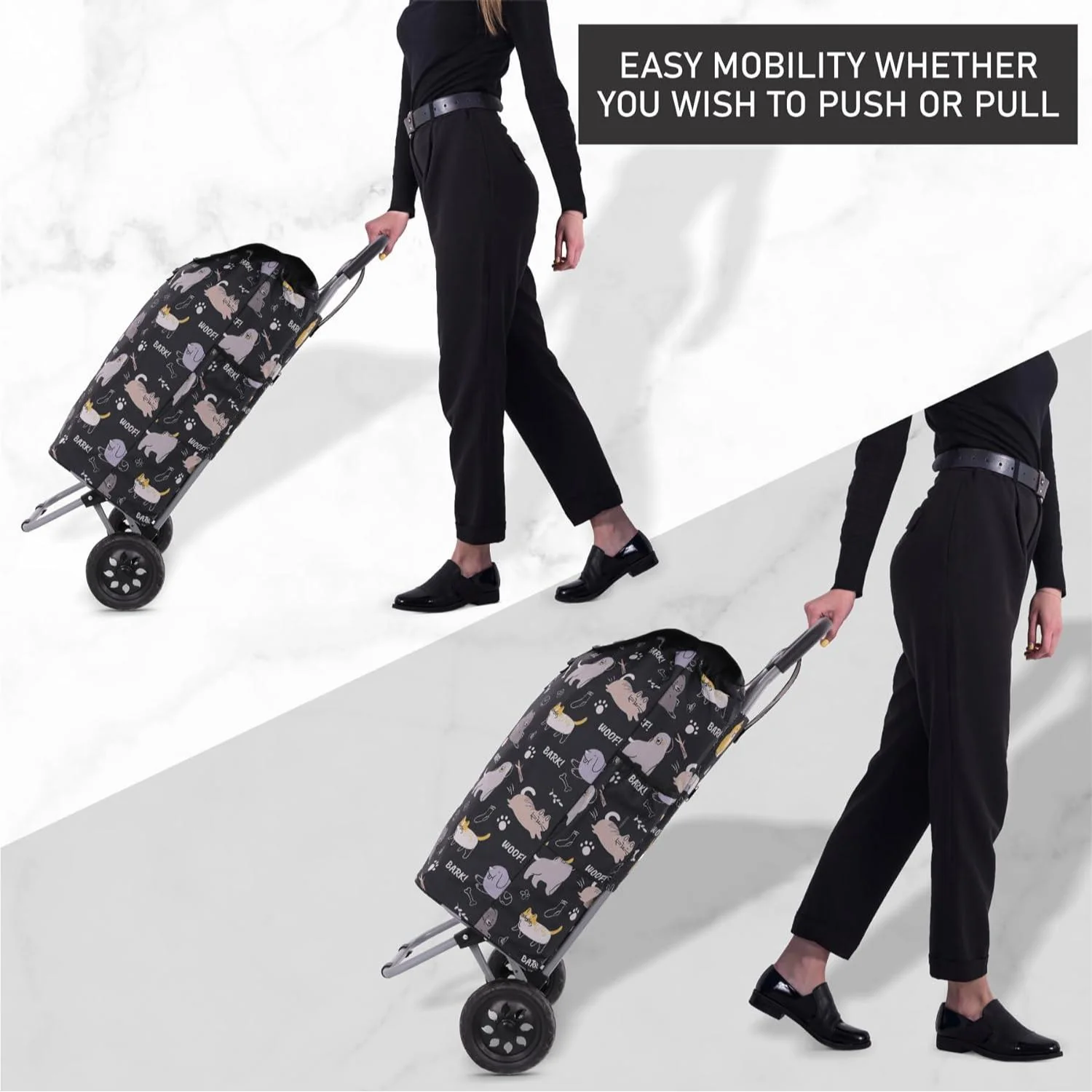 Hoppa 57Ltr Lightweight Shopping Trolley 2025 model, Hard Wearing & Foldaway Push/Pull Cart for Easy Storage With 1 Year Guarantee - Image 13