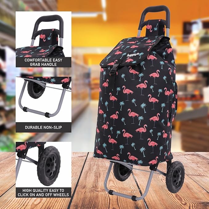 Hoppa 57Ltr Lightweight Shopping Trolley 2025 model, Hard Wearing & Foldaway Push/Pull Cart for Easy Storage With 1 Year Guarantee - Image 22