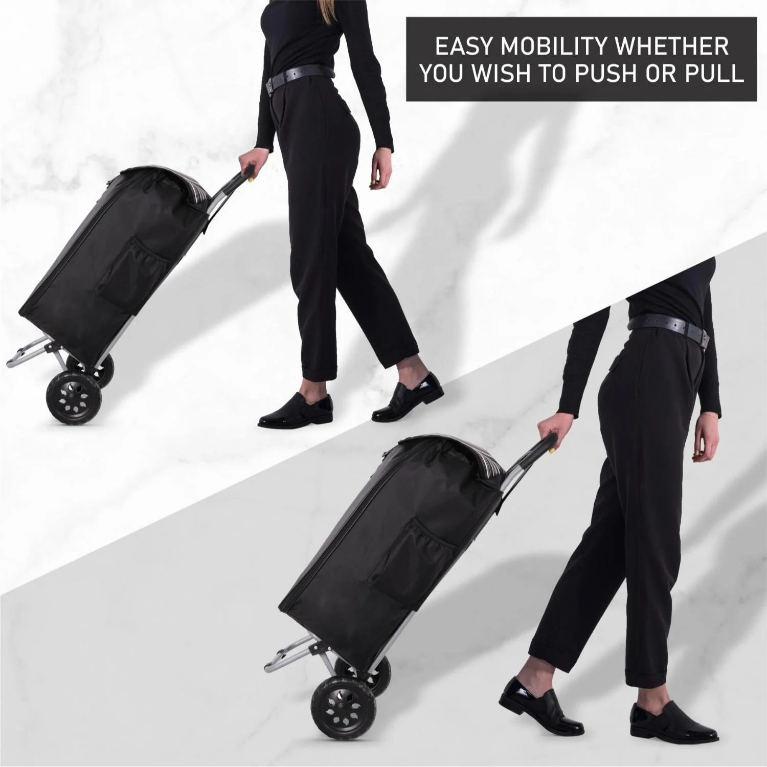 Hoppa Expandable 57L to 64L Lightweight Shopping Trolley 2025 model, Hard Wearing & Foldaway Push/Pull Cart for Easy Storage With 1 Year Guarantee - Image 6