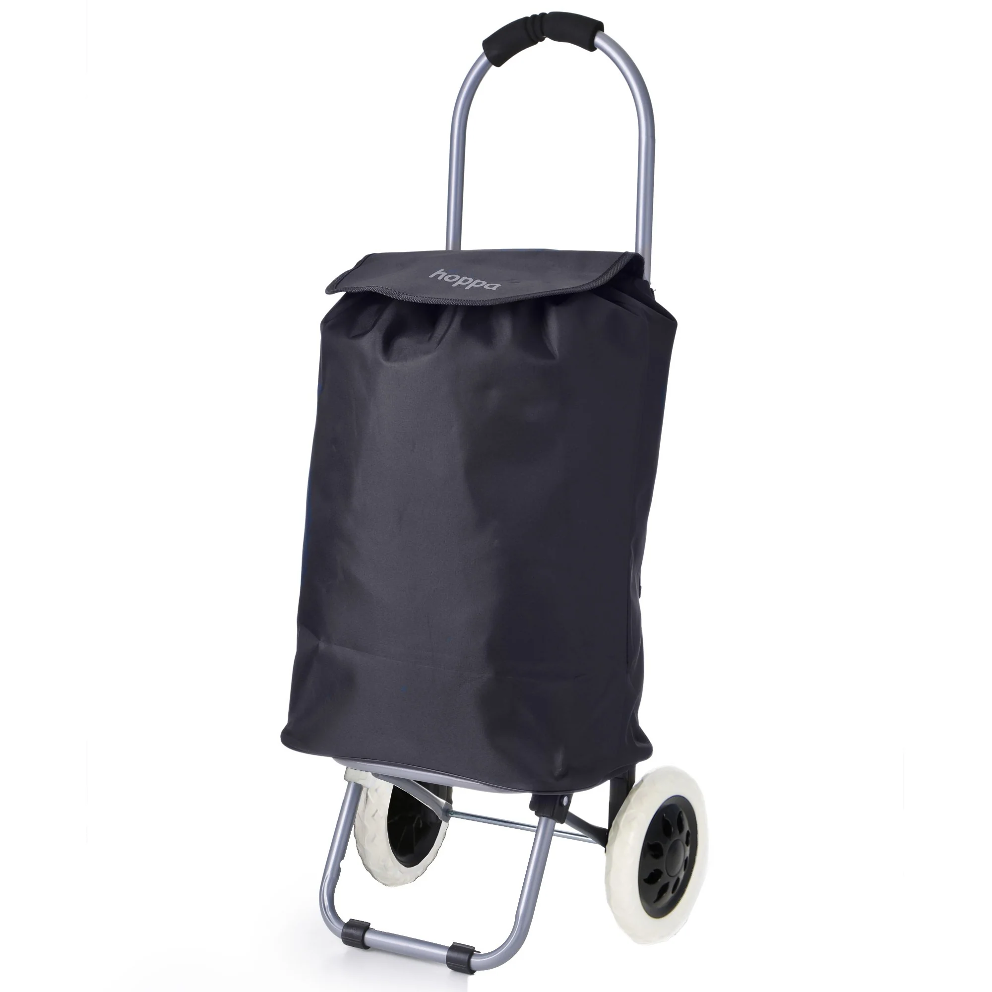 Hoppa Mini (47x32x23cm) Lightweight Wheeled Shopping Trolley - Black - Image 2