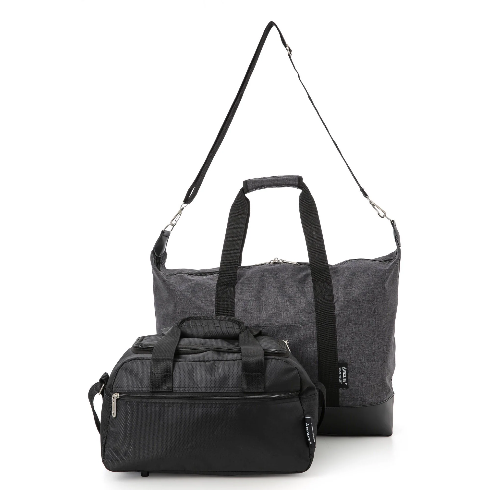 5 Cities (55x40x20cm) and Aerolite (35x20x20cm) Hand Luggage Shoulder Holdall Bags Bundle (x8 Set) - Image 5