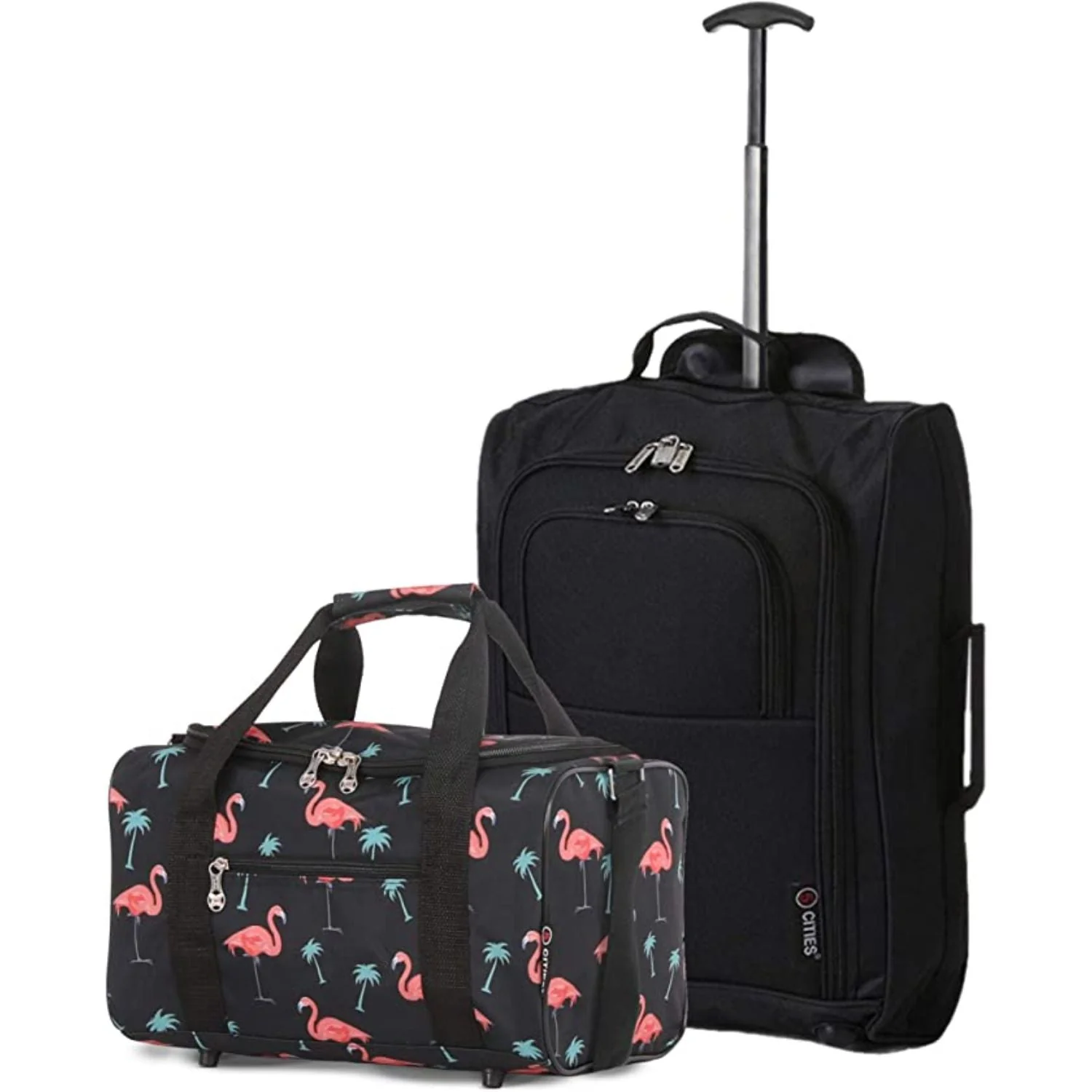 5 Cities Ryanair Luggage Bundle (55x35x20cm) Lightweight Cabin 2 Wheel Trolley and (40x20x25cm) Holdall Flight Bag, 2 Years Warranty - Image 24