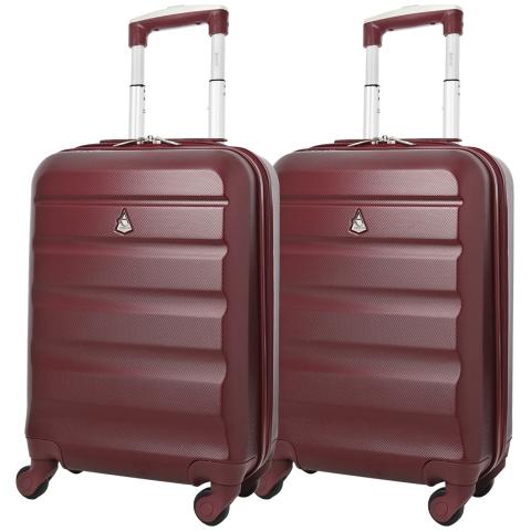 Aerolite (55x35x20cm) Lightweight Hard Shell Cabin Hand Luggage (x2 Set) - Image 3