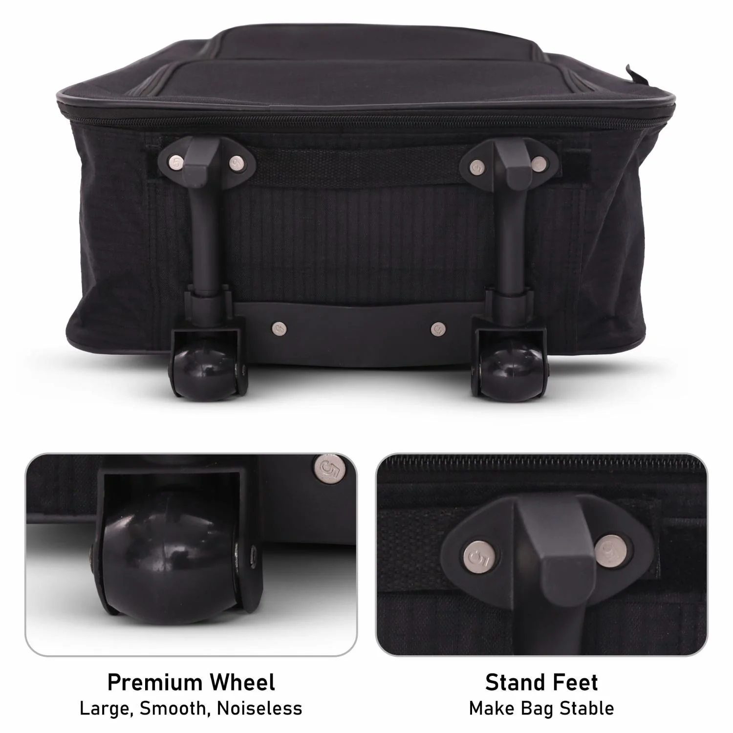 5 Cities Ryanair Priority Max (55x40x20cm) Lightweight Folding Cabin Hand Luggage Trolley, 2 Years Warranty, Black - Image 4