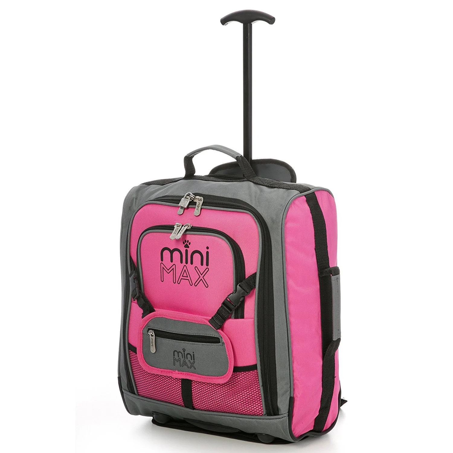 MiniMAX (45x35x20cm) Childrens Luggage Carry On Suitcase with Backpack and Pouch (x2 Blue + x1 Pink) - Image 4