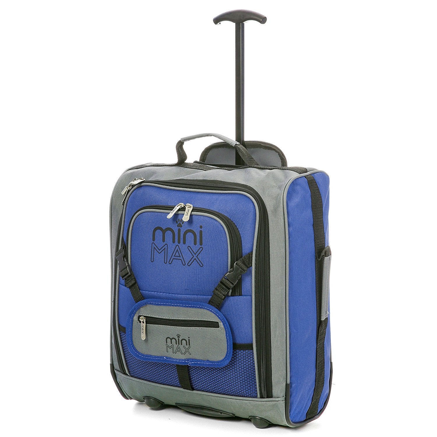 MiniMAX (45x35x20cm) Childrens Luggage Carry On Suitcase with Backpack and Pouch (x2 Blue + x1 Pink) - Image 5